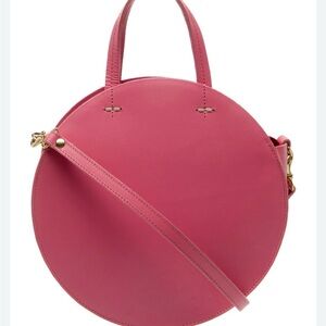 Authentic Clare V. Pink Leather Top Handle Bag